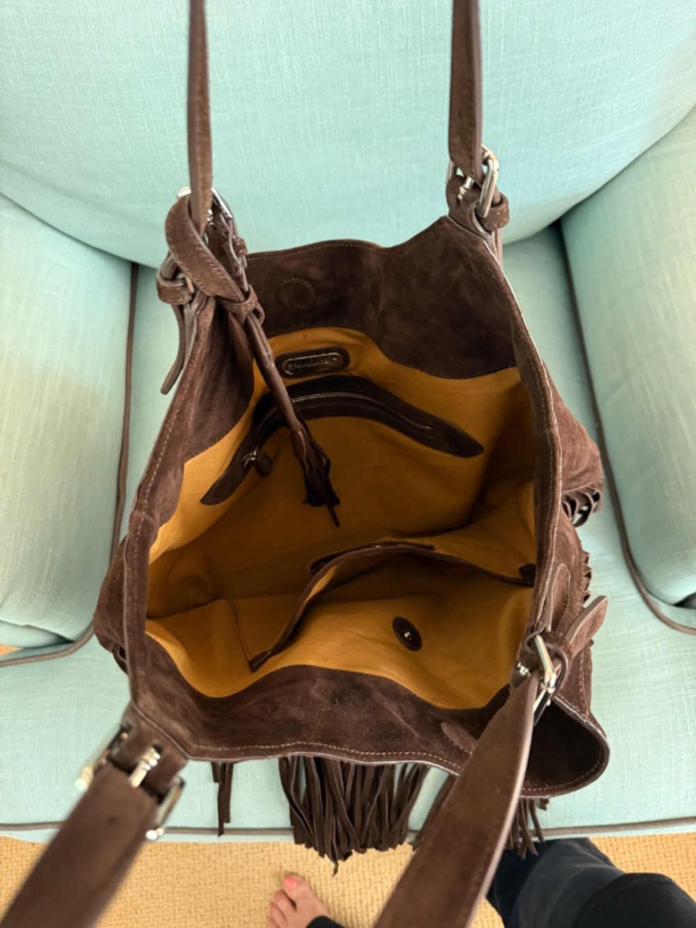 Ralph Lauren Fringe suede shoulder bag - Picture 8 of 14
